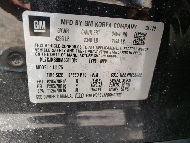 Photo 10 from auction – 2021 CHEVROLET TRAX LS with VIN KL7CJKSB8MB301384