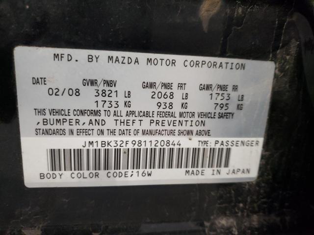 Photo 10 from auction – 2008 MAZDA 3 I with VIN JM1BK32F981120844