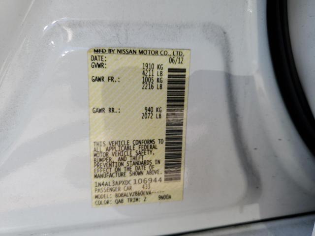 Photo 10 from auction – 2013 NISSAN ALTIMA 2.5 with VIN 1N4AL3APXDC106944