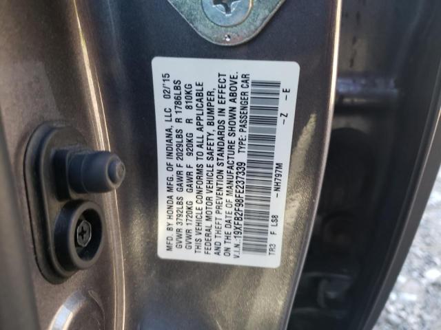 Photo 10 from auction – 2015 HONDA CIVIC EXL with VIN 19XFB2F98FE237339