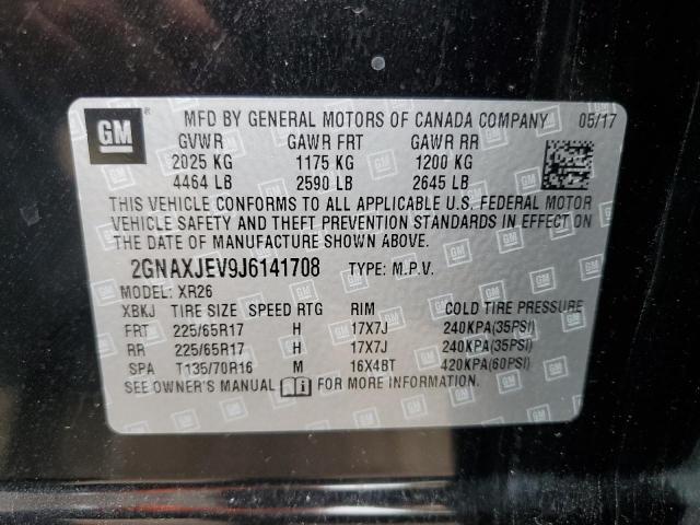 Photo 10 from auction – 2018 CHEVROLET EQUINOX LT with VIN 2GNAXJEV9J6141708