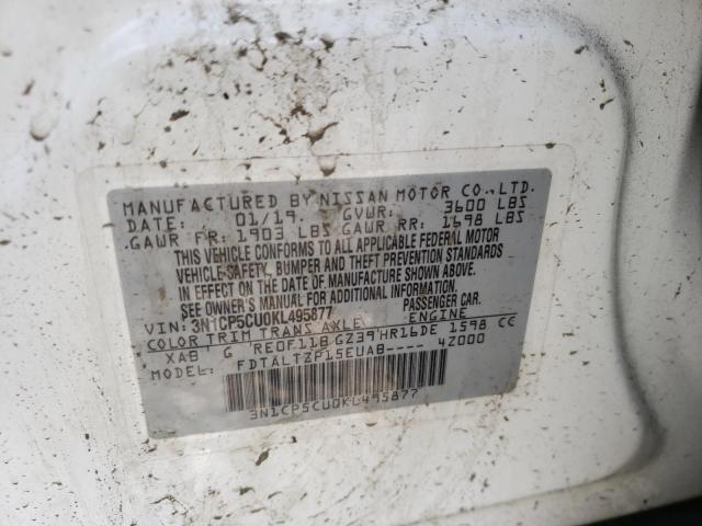 Photo 10 from auction – 2019 NISSAN KICKS S with VIN 3N1CP5CU0KL495877