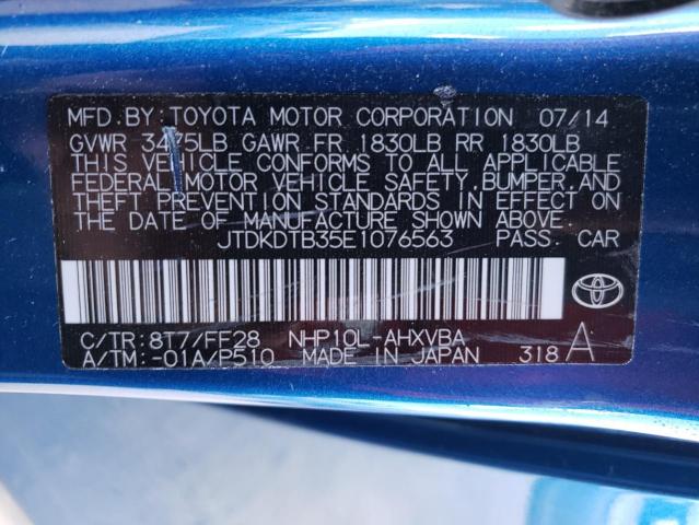 Photo 10 from auction – 2014 TOYOTA PRIUS C with VIN JTDKDTB35E1076563