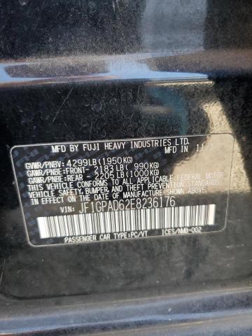 Photo 10 from auction – 2014 SUBARU IMPREZA PR with VIN JF1GPAD62E8236176