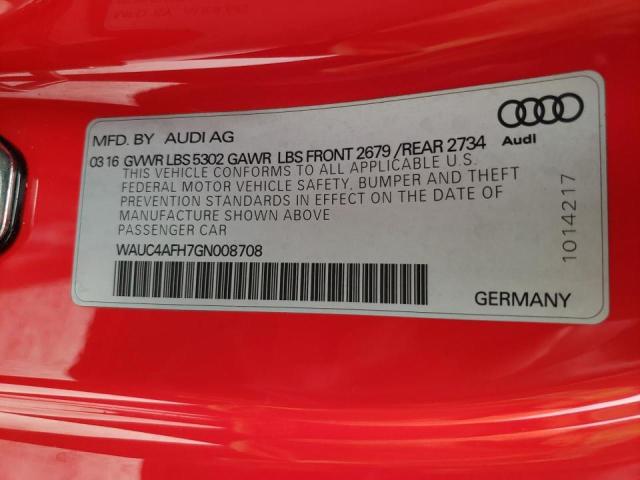 Photo 10 from auction – 2016 AUDI S5 PREMIUM with VIN WAUC4AFH7GN008708