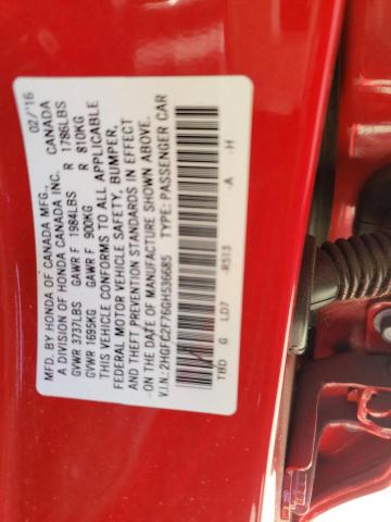 Photo 10 from auction – 2016 HONDA CIVIC EX with VIN 2HGFC2F76GH536685