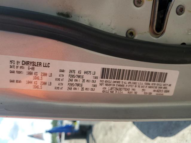 Photo 10 from auction – 2008 JEEP PATRIOT SP with VIN 1J8FF28W38D778349