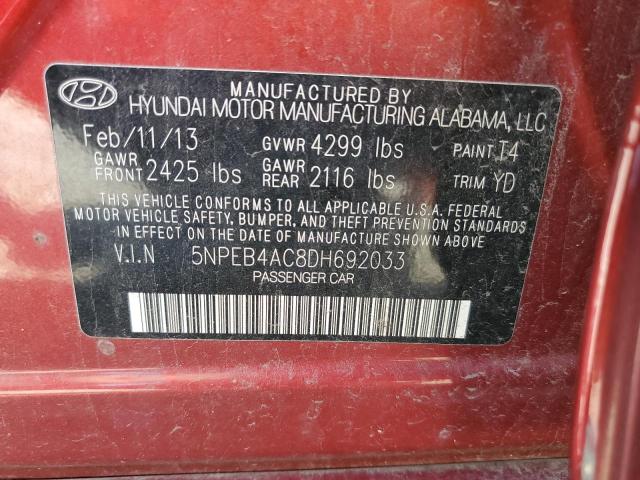 Photo 10 from auction – 2013 HYUNDAI SONATA GLS with VIN 5NPEB4AC8DH692033