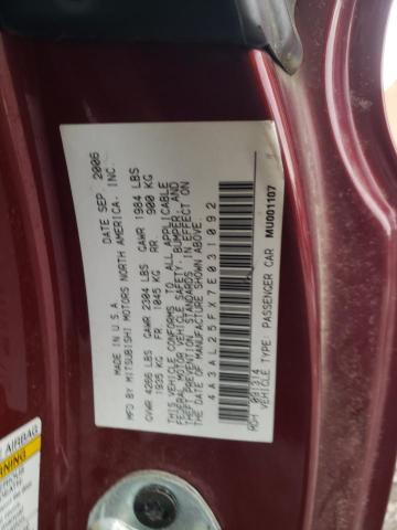 Photo 10 from auction – 2007 MITSUBISHI ECLIPSE SP with VIN 4A3AL25FX7E031092