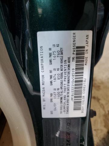 Photo 10 from auction – 2001 MAZDA PROTEGE DX with VIN JM1BJ222310458519