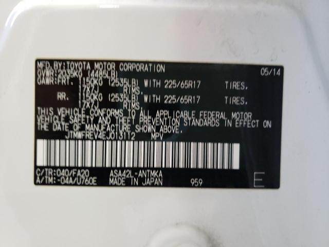 Photo 10 from auction – 2014 TOYOTA RAV4 XLE with VIN JTMWFREV4EJ013112