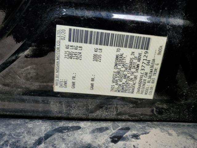 Photo 10 from auction – 2020 NISSAN MAXIMA SL with VIN 1N4AA6DVXLC377129