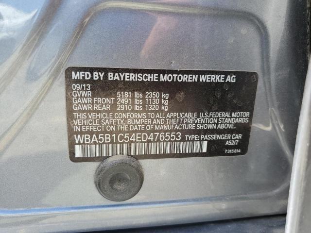Photo 10 from auction – 2014 BMW 535 I with VIN WBA5B1C54ED476553