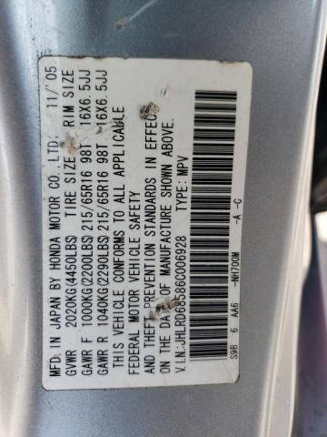 Photo 10 from auction – 2006 HONDA CR-V LX with VIN JHLRD68586C006928