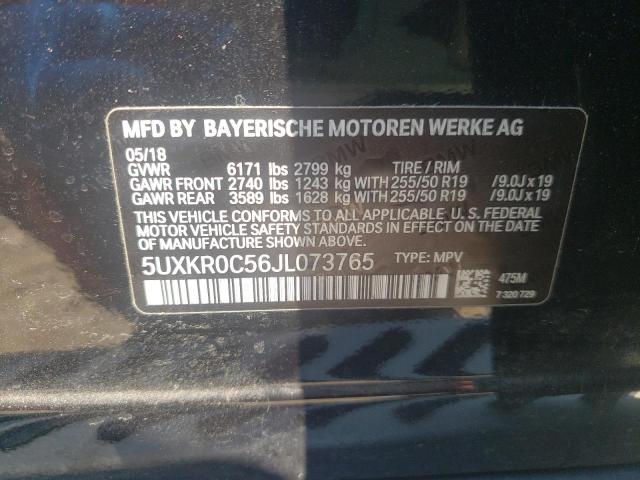 Photo 10 from auction – 2018 BMW X5 XDRIVE3 with VIN 5UXKR0C56JL073765