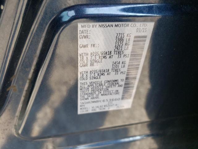 صورة رقم 10 من المزاد - 2015 NISSAN PATHFINDER مع VIN 5N1AR2MN8FC653660