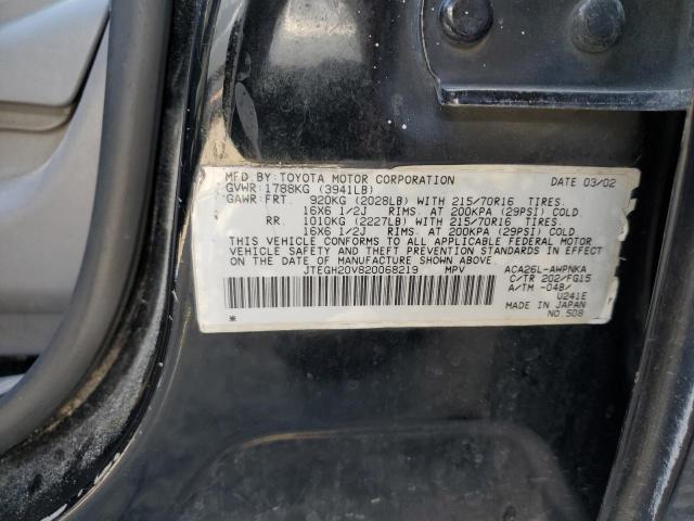 Photo 10 from auction – 2002 TOYOTA RAV4 with VIN JTEGH20V820068219