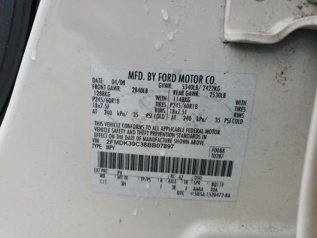 Photo 10 from auction – 2008 FORD EDGE LIMIT with VIN 2FMDK39C38BB07897