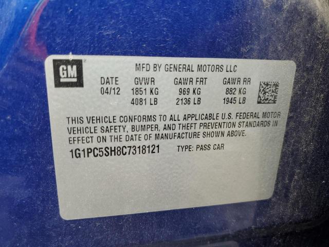 Photo 10 from auction – 2012 CHEVROLET CRUZE LS with VIN 1G1PC5SH8C7318121