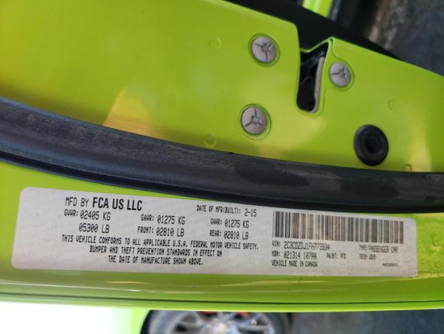 Photo 10 from auction – 2015 DODGE CHALLENGER with VIN 2C3CDZDJ1FH773934
