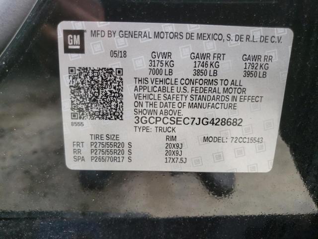 Photo 10 from auction – 2018 CHEVROLET SILVERADO with VIN 3GCPCSEC7JG428682