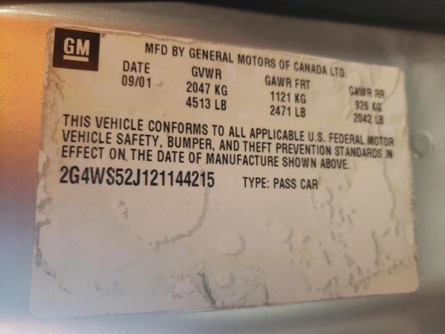 Photo 10 from auction – 2002 BUICK CENTURY with VIN 2G4WS52J121144215