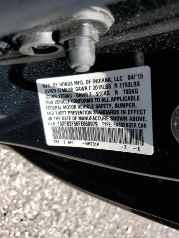 Photo 10 from auction – 2015 HONDA CIVIC LX with VIN 19XFB2F56FE060979