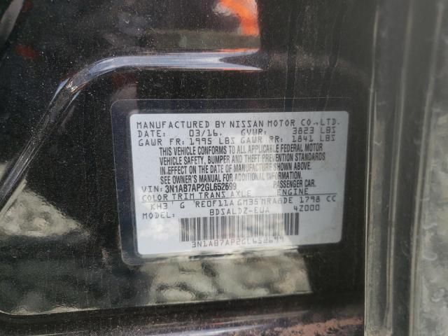 Photo 10 from auction – 2016 NISSAN SENTRA S with VIN 3N1AB7AP2GL652699