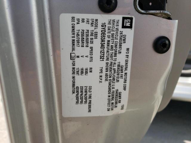 Photo 10 from auction – 2004 CADILLAC SRX with VIN 1GYDE63A340127321