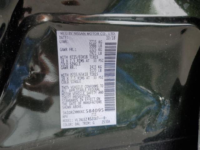 Photo 10 from auction – 2019 NISSAN PATHFINDER with VIN 5N1DR2MMXKC584095