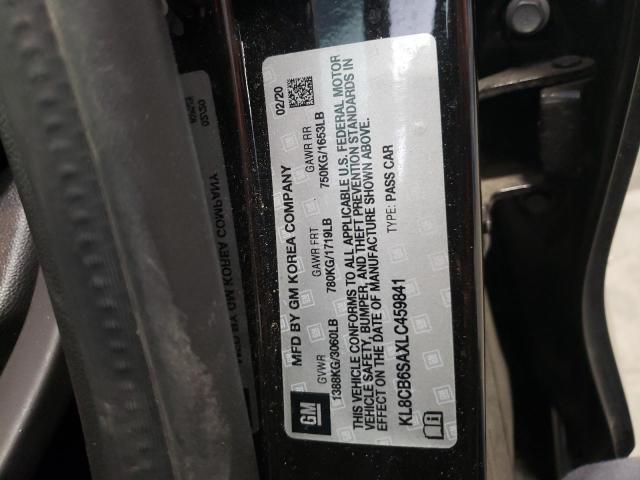 Photo 10 from auction – 2020 CHEVROLET SPARK LS with VIN KL8CB6SAXLC459841