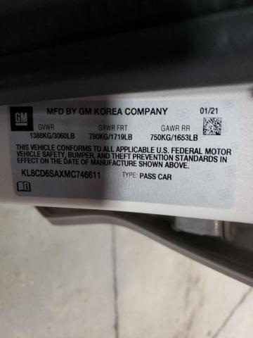 Photo 10 from auction – 2021 CHEVROLET SPARK 1LT with VIN KL8CD6SAXMC746611