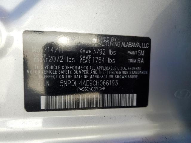 Photo 10 from auction – 2012 HYUNDAI ELANTRA GL with VIN 5NPDH4AE9CH066193