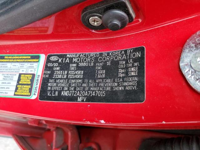 Photo 10 from auction – 2010 KIA SOUL + with VIN KNDJT2A20A7147015