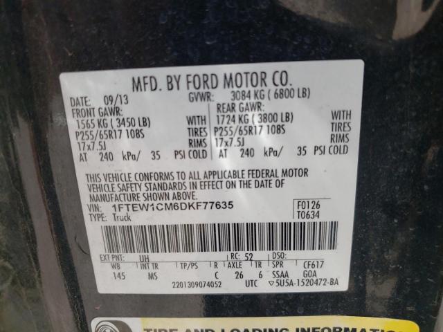 Photo 10 from auction – 2013 FORD F150 SUPER with VIN 1FTEW1CM6DKF77635