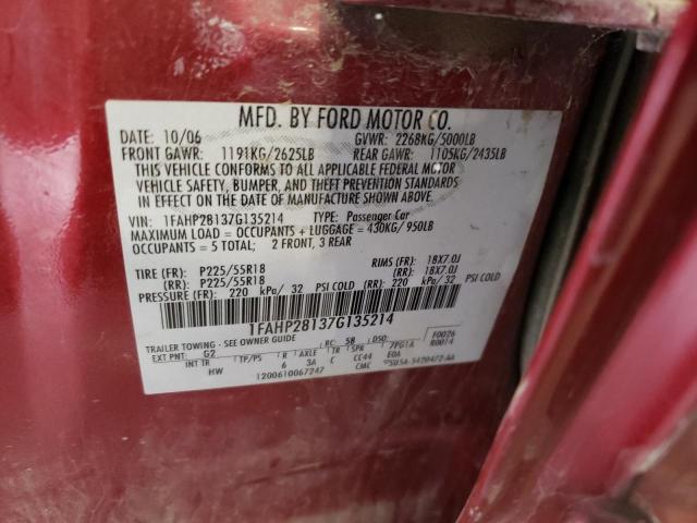 Photo 10 from auction – 2007 FORD FIVE HUNDR with VIN 1FAHP28137G135214