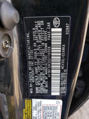 Photo 10 from auction – 2005 TOYOTA CAMRY LE with VIN 4T1BF30K25U110358