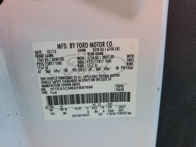 Photo 10 from auction – 2013 FORD F150 SUPER with VIN 1FTEX1CM6DFB67696