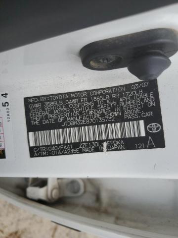 Photo 10 from auction – 2007 TOYOTA COROLLA CE with VIN JTDBR32E870135732