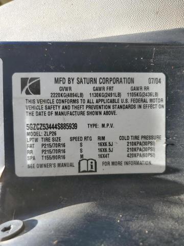Photo 10 from auction – 2004 SATURN VUE with VIN 5GZCZ53444S885939