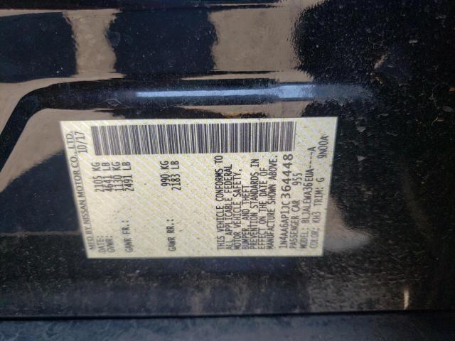 Photo 10 from auction – 2018 NISSAN MAXIMA 3.5 with VIN 1N4AA6AP1JC364448