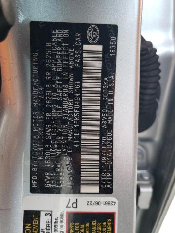 Photo 10 from auction – 2015 TOYOTA CAMRY LE with VIN 4T1BF1FK5FU494164