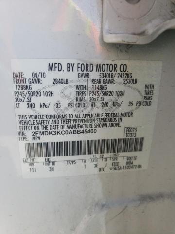 Photo 10 from auction – 2010 FORD EDGE LIMIT with VIN 2FMDK3KC0ABB45460