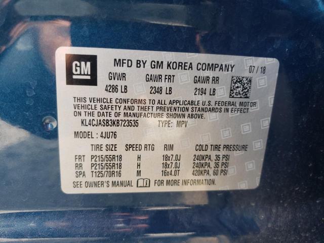 Photo 10 from auction – 2019 BUICK ENCORE PRE with VIN KL4CJASB3KB723535