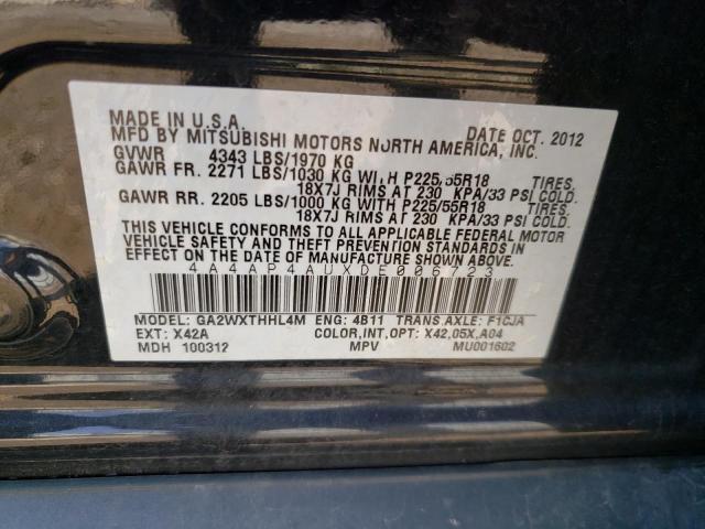 Photo 10 from auction – 2013 MITSUBISHI OUTLANDER with VIN 4A4AP4AUXDE006723