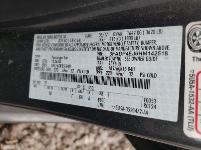 Photo 10 from auction – 2017 FORD FIESTA SE with VIN 3FADP4EJ6HM142518