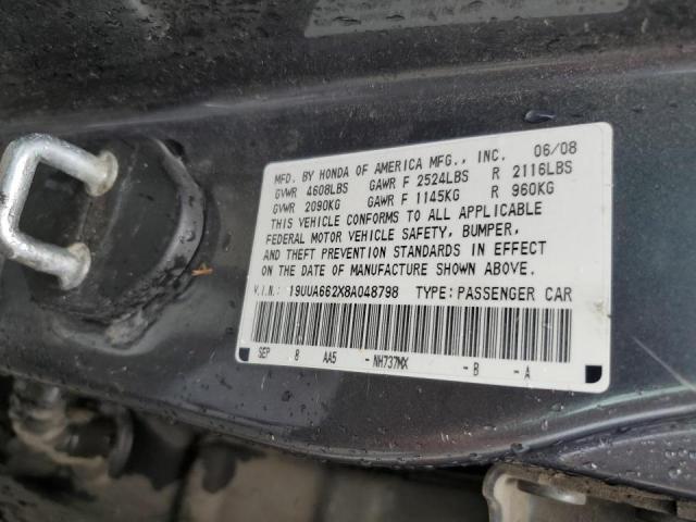 Photo 10 from auction – 2008 ACURA TL with VIN 19UUA662X8A048798