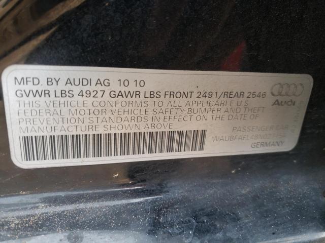Photo 10 from auction – 2011 AUDI A4 PREMIUM with VIN WAUBFAFL4BN027154