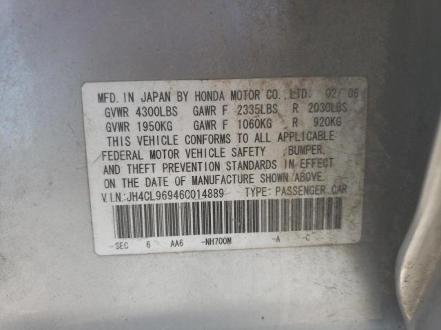 Photo 10 from auction – 2006 ACURA TSX with VIN JH4CL96946C014889