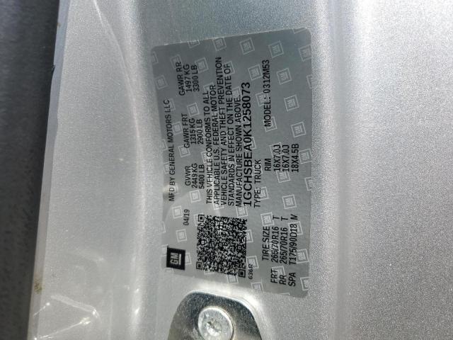Photo 10 from auction – 2019 CHEVROLET COLORADO with VIN 1GCHSBEA0K1258073